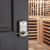 917 SmartCode Satin Nickel Electronic Single-Cylinder Tustin Door Lever Featuring SmartKey Security - Super Arbor