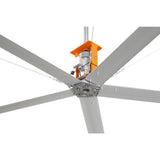 15 ft. Indoor/Outdoor Silver Aluminum Industrial Shop Warehouse Ceiling Fan with Wall Control