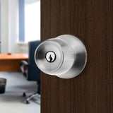 Malaga Keyed Entry Door Knob Lock Set in Satin Stainless Steel - Super Arbor