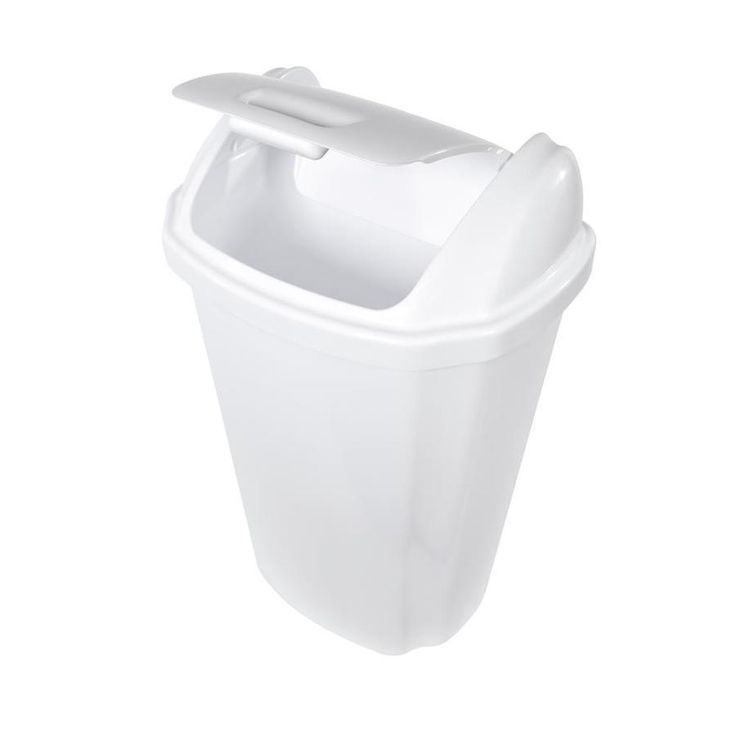 Hefty 13.5-Gallon White Plastic Trash Can with Lid