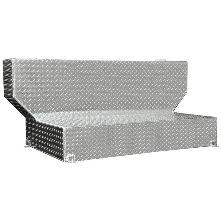 Lund 100 Gal. Aluminum L-Shaped Crew Cab Transfer Tank, Silver - Super Arbor