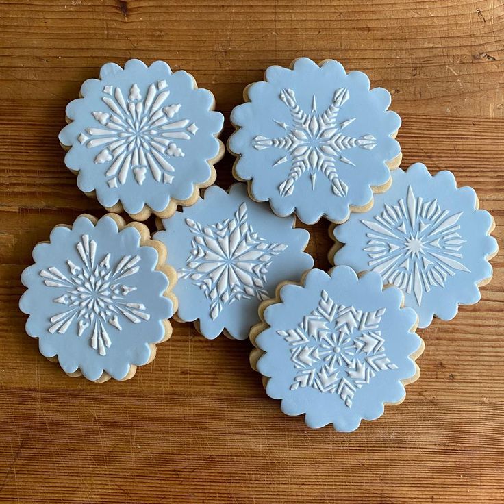 Crystal Snowflake Cookie Stencil Bundle (6 Patterns)
