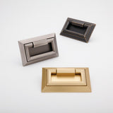 External Campaign 3 in. (76mm) Center-to-Center Brushed Brass Drawer Pull - Super Arbor
