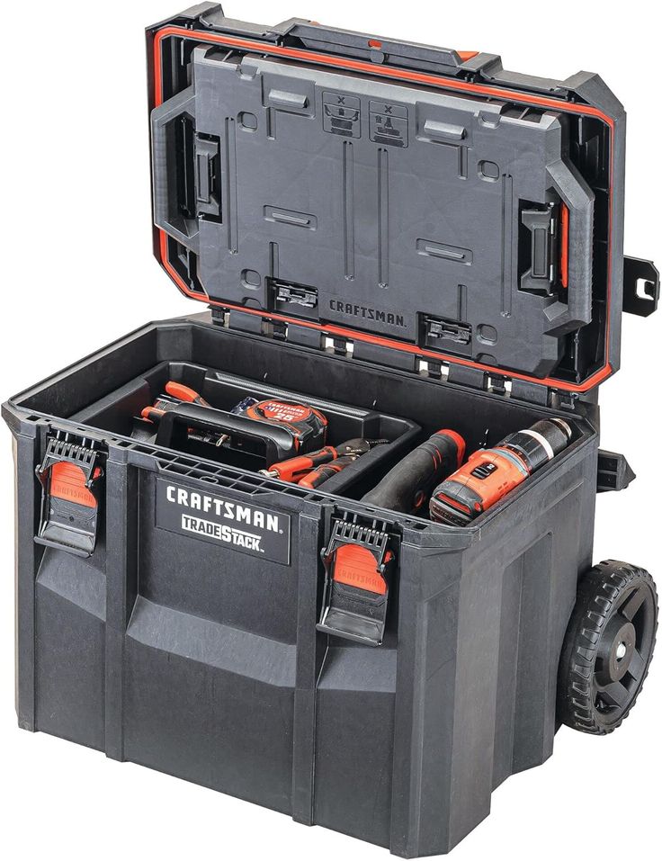 CRAFTSMAN TRADESTACK System 22.5-in Black Structural Foam Lockable Tool Box
