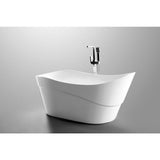 Kahl 5.58 ft. Acrylic Flatbottom Non-Whirlpool Bathtub in White - Super Arbor