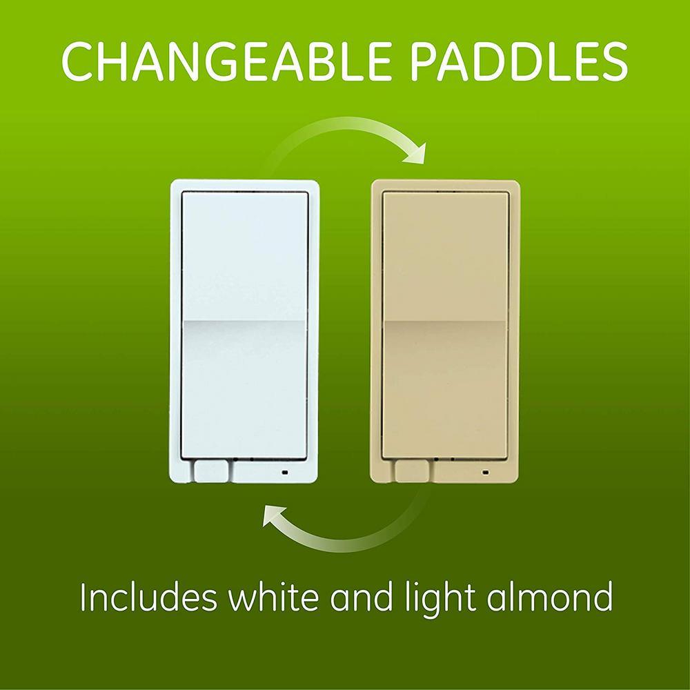 Z-Wave Plus Smart Light Switch, White and Light Almond - Super Arbor