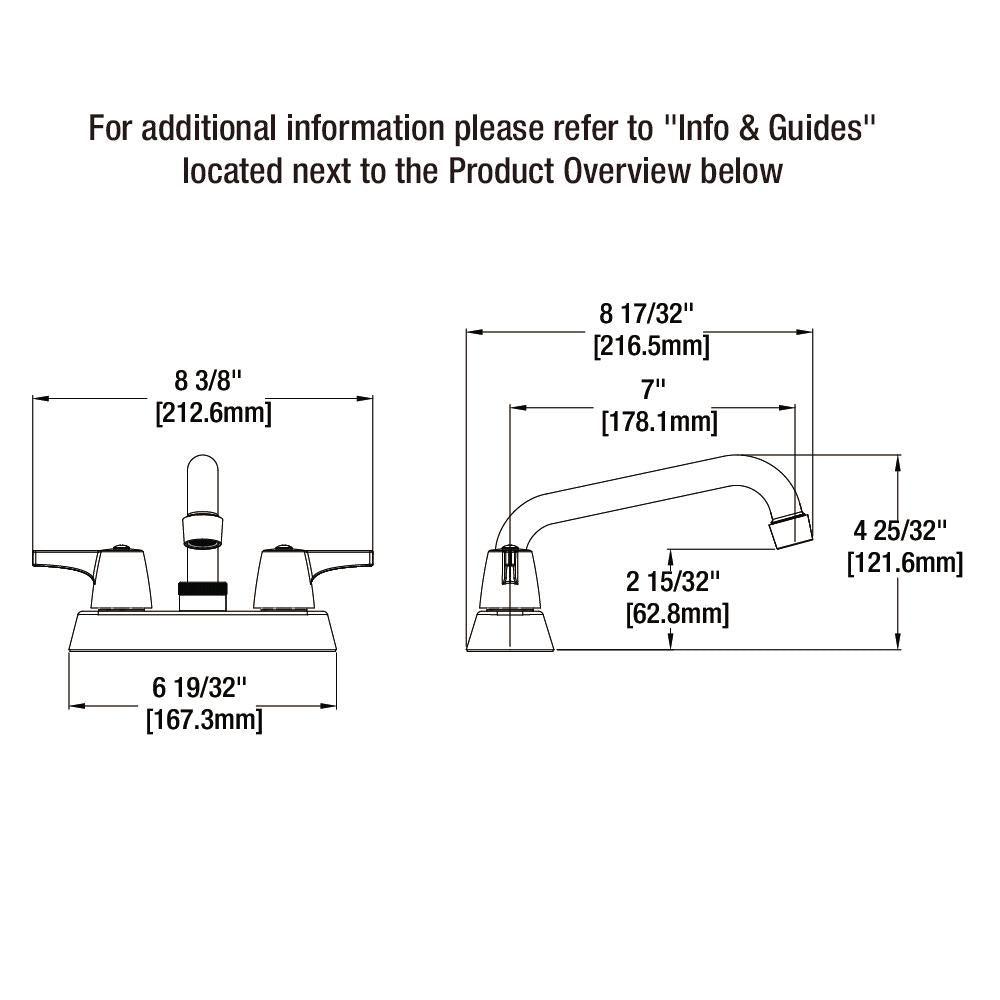 Aragon 4 in. Centerset 2-Handle Laundry Faucet in Chrome - Super Arbor