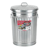 Behrens 20-Gallon Silver/Galvanized Metal Trash Can with Lid