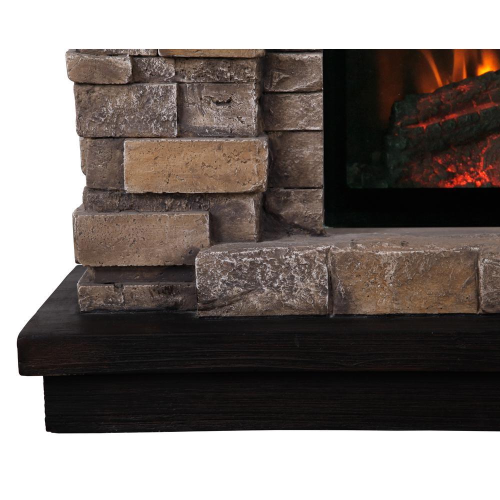 36 in. Freestanding Electric Fireplace in Tan - Super Arbor