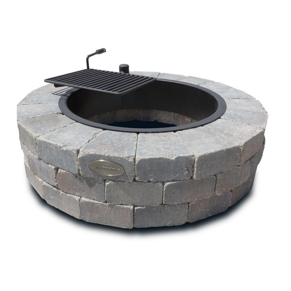 Grand 48 in. Fire Pit Kit in Desert with Cooking Grate - Super Arbor