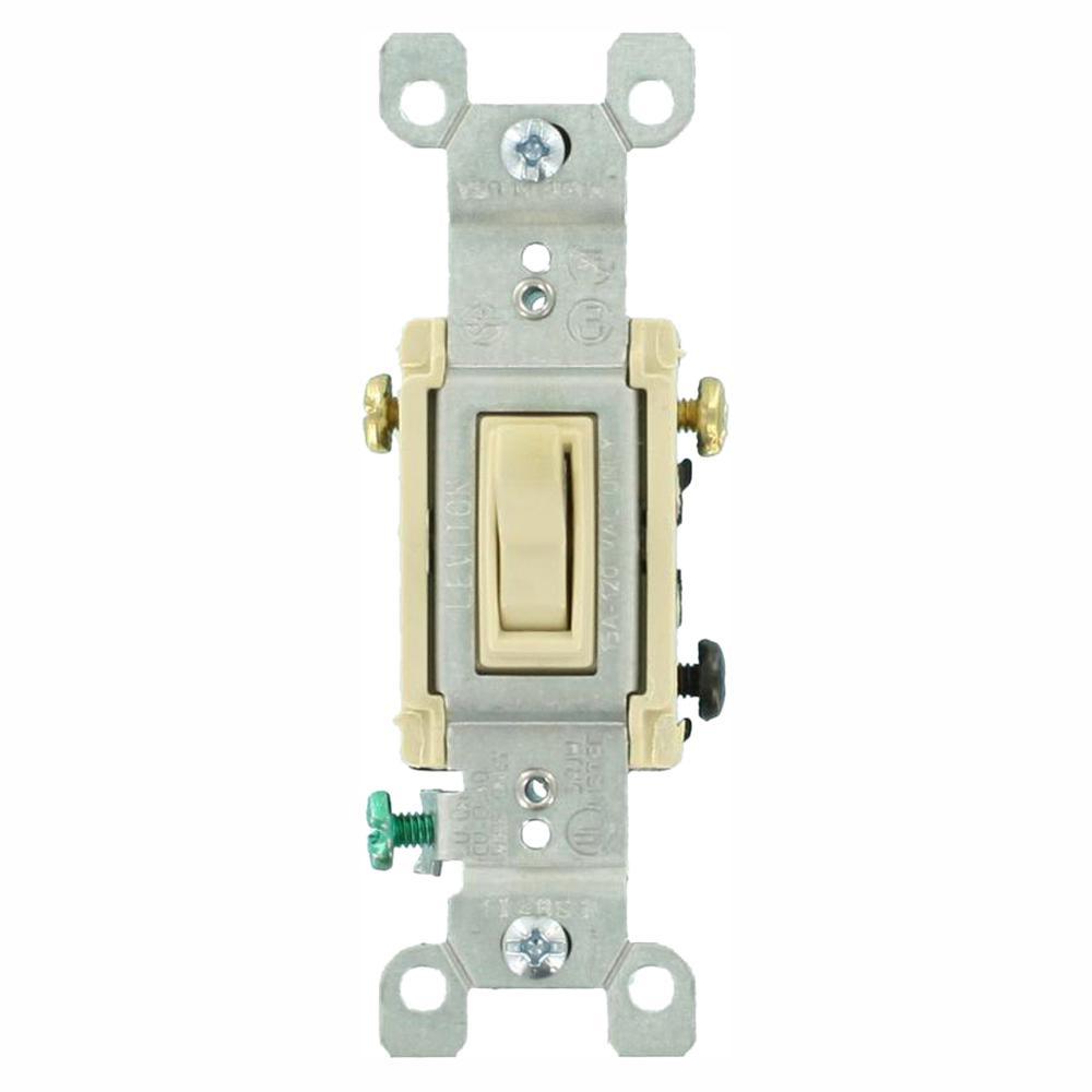 15 Amp 3-Way Toggle Switch, White (6-Pack) - Super Arbor
