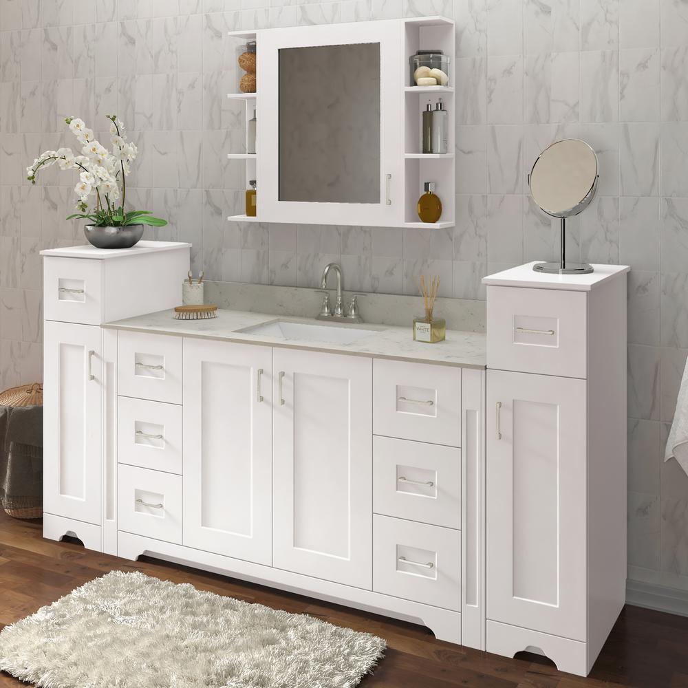 Hawthorne 6 in. W Open Shelf in Linen White - Super Arbor