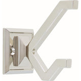 2-1/5 in. Matte Black and Brushed Brass Modern Deco Wall Hook
