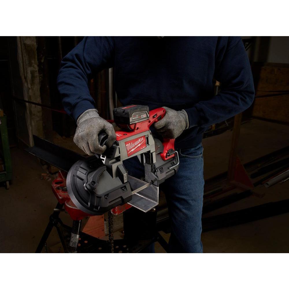 M18 FUEL 18-Volt 1/2 in. Lithium-Ion Brushless Cordless Impact Wrench w/ Friction Ring & Bandsaw w/ Two 6.0Ah Batteries - Super Arbor