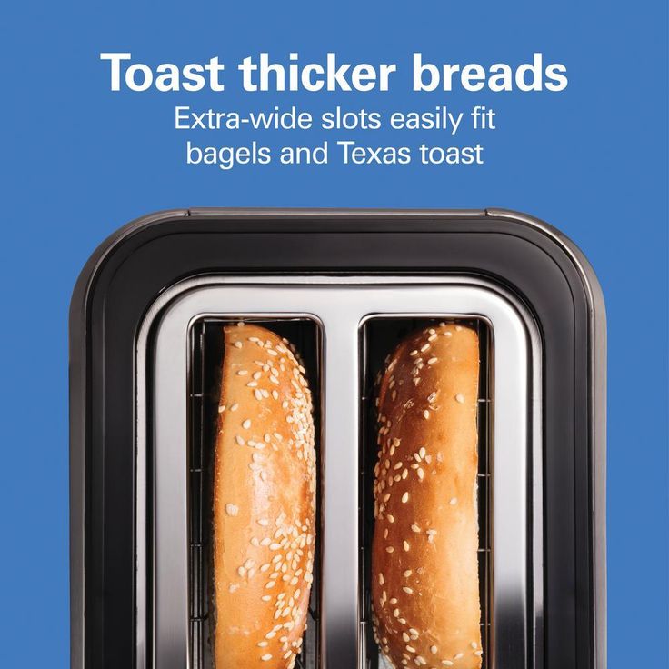 Expert Toast 900 W 2-Slice Black and Stainless Steel Wide Slot Toaster