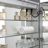 Spazio 30 in. W x 36 in. H Recessed or Surface Mount Medicine Cabinet with LED Lighting and Mirror Defogger - Super Arbor