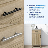 Style Selections Dolton 30-in Natural Oak Undermount Single Sink Bathroom Vanity with White Engineered Stone Top