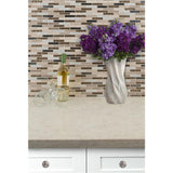 Diamante Brick 12 in. x 12 in. x 8 mm Glass Stone Mesh-Mounted Mosaic Wall Tile (10 sq. ft. / case) - Super Arbor