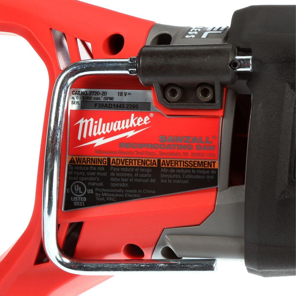 M18 FUEL 18-Volt Lithium-Ion Brushless Cordless SAWZALL Reciprocating Saw with M18 5.0Ah Battery - Super Arbor