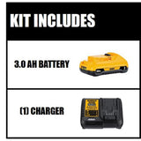 20-Volt MAX Lithium-Ion Battery Pack 3.0Ah with Charger - Super Arbor