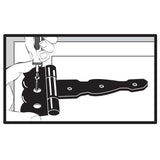 Everbilt 8 in. Black Stainless Steel Decorative Gate Tee Hinge