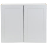 Cambridge Shaker Assembled 27x30x12 in. All Plywood Wall Cabinet with 2 Soft Close Doors in White - Super Arbor