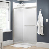 Simplicity 60 in. x 70 in. Semi-Frameless Traditional Sliding Shower Door in Bronze with Rain Glass - Super Arbor