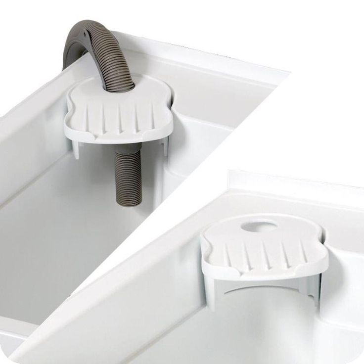 All-in-One 24 in. x 24 in. 20 Gal. Freestanding Laundry Tub in White, with Non-Metallic Pull-Out Faucet in Chrome