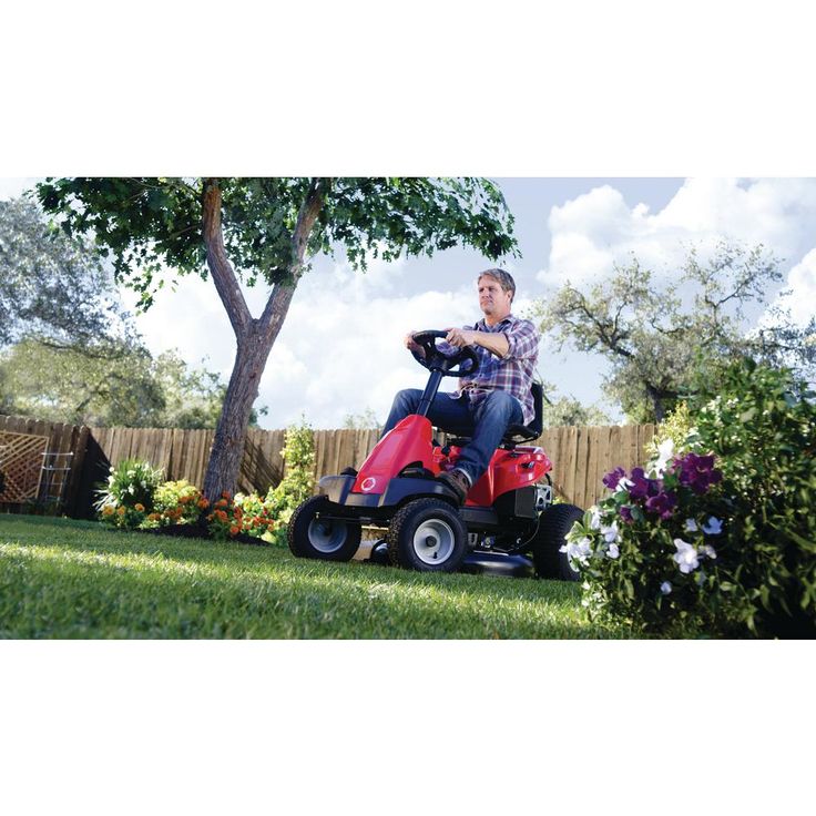 Troy-Bilt TB 30 in. 382 cc Auto-Choke Engine 6-Speed Manual Drive Gas Rear Engine Riding Lawn Mower with Mulch Kit Included