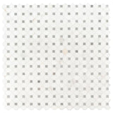 MSI Bianco Dolomite Dotty 12.31 in. x 12.36 in. x 10 mm Polished Marble Mesh-Mounted Mosaic Tile (10.6 sq. ft. / case)