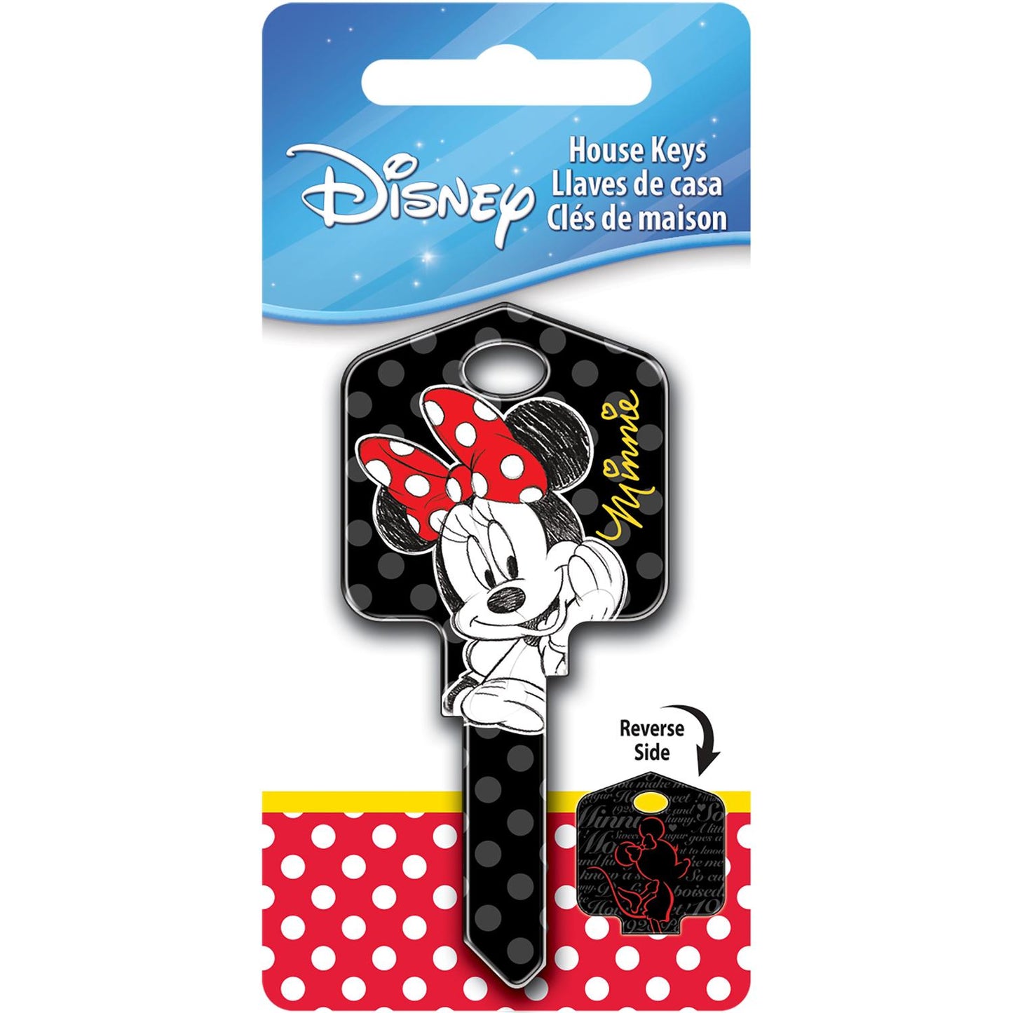 Hillman Disney Minnie Mouse House Key Blank 66/97 KW1/KW10 Single for Kwikset and Titan Locks