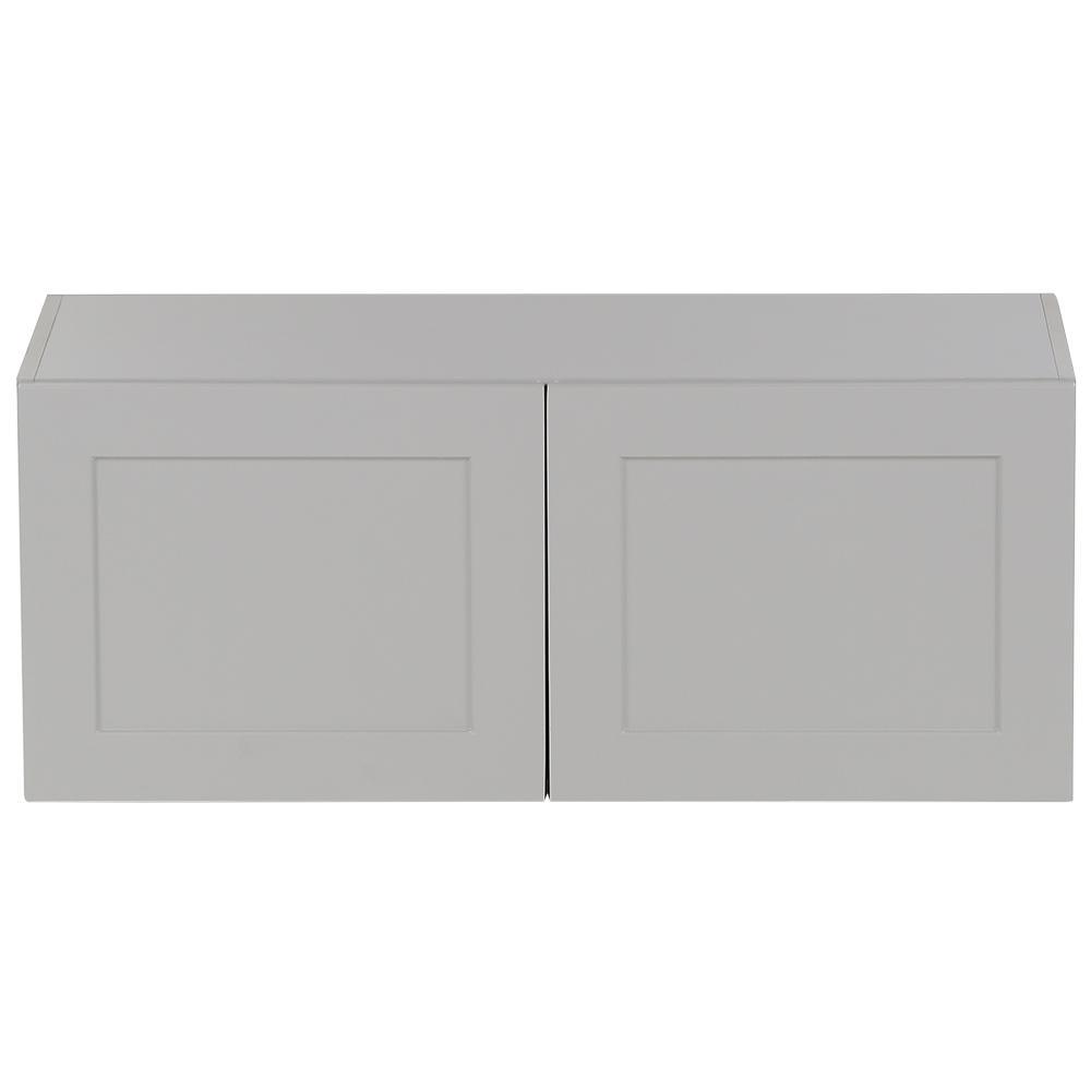 Cambridge Shaker Assembled 30x42x12.5 in. Wall Cabinet with 2 Soft Close Doors in White - Super Arbor