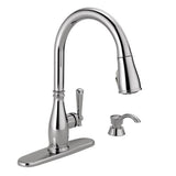 Charmaine Single-Handle Pull-Down Sprayer Kitchen Faucet with Touch2O and ShieldSpray Technologies in Venetian Bronze - Super Arbor