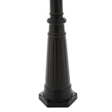 Victorian Bulb Series 3-Head Black Integrated LED Outdoor Solar Lamp Post with the GS Solar LED Light Bulb