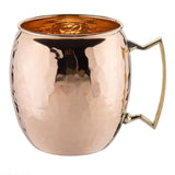 16 oz. Solid Copper Hammered Moscow Mule Mug with Unlined Non-Lacquered (Set of 4)