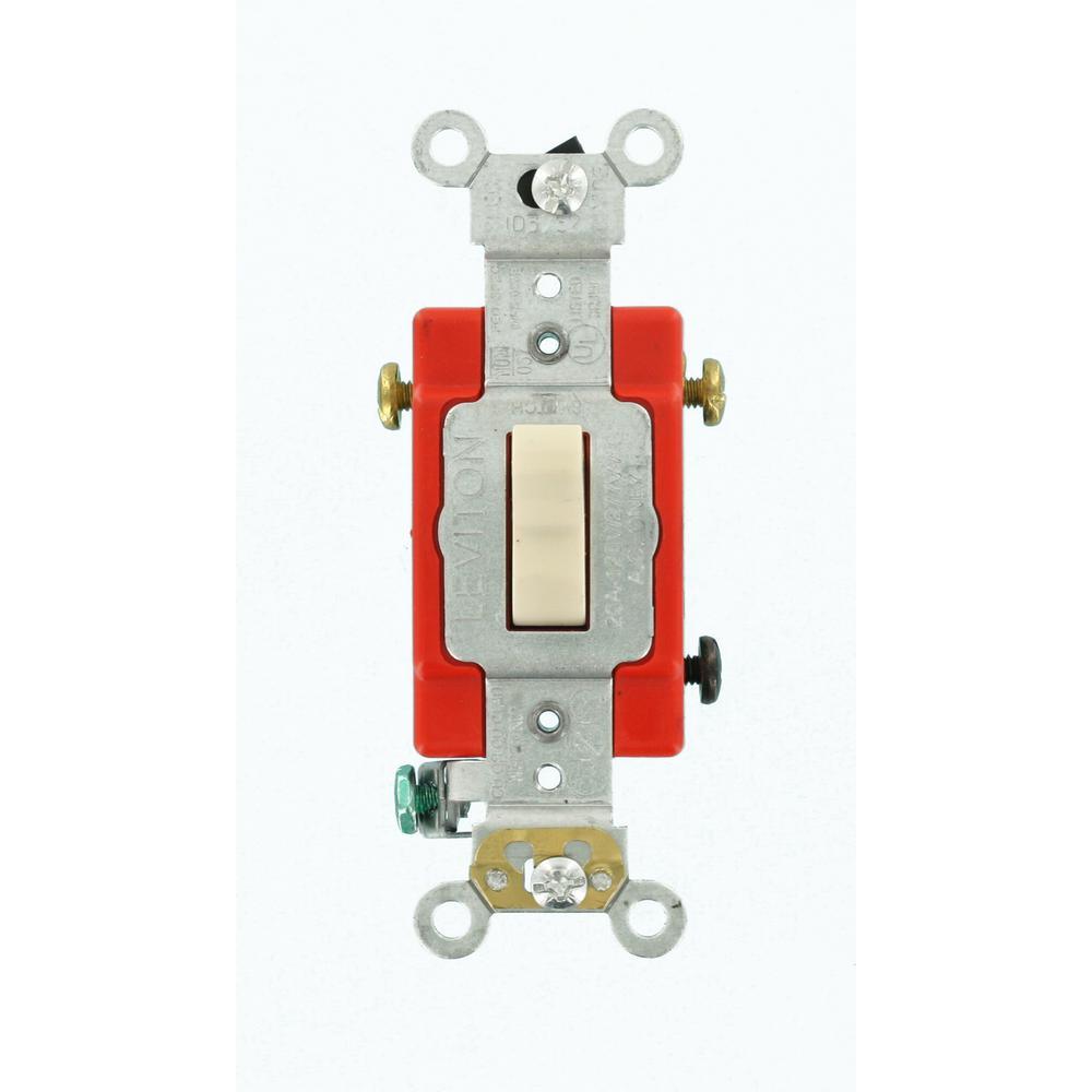 15/20 Amp 3-Way Industrial Toggle Switch, White - Super Arbor