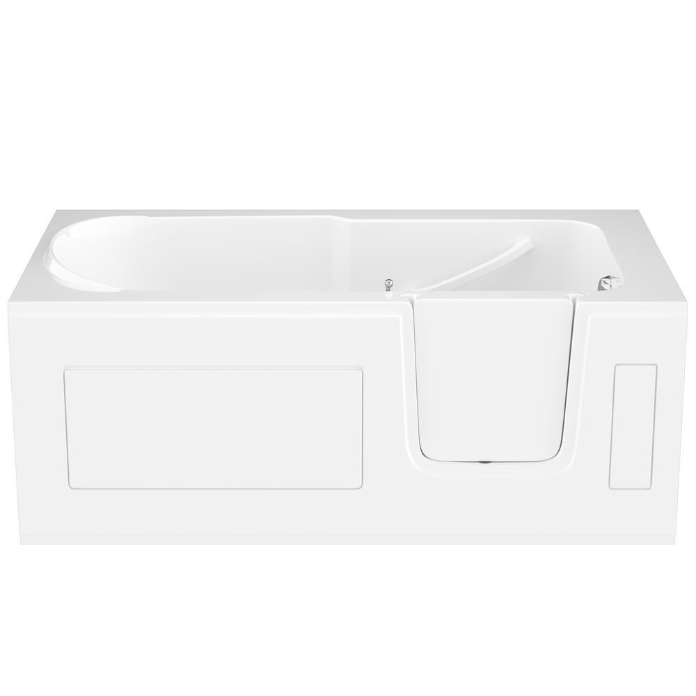 HD Series 60 in. Right Drain Step-In Walk-In Soaking Bath Tub with Low Entry Threshold in White - Super Arbor