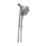 SureDock 7-Spray 5 in. Single Wall Mount Handheld H2Okinetic Shower Head in Matte Black - Super Arbor