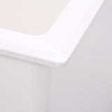 Laundry Bathtub 24.5 in. x 22 in. Self-Rimming, Compression Molded Stone, White - Super Arbor