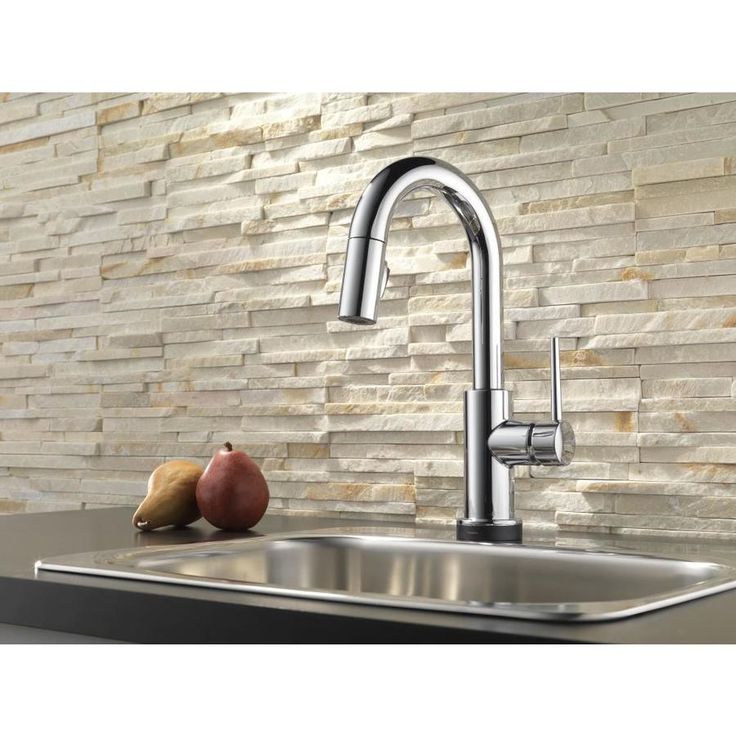 Delta Trinsic Touch Chrome 1-Handle Deck-Mount Pull-Down Touch Kitchen Faucet