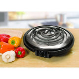 Cuisine Single Burner 9 in. Black Hot Plate with Temperature Control