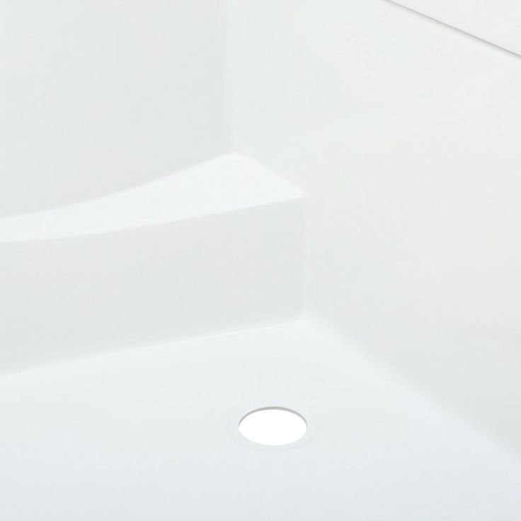 Varia Subway 30 in. x 60 in x 76 in. 4 -pc AcrylX Acrylic Finished Shower Stall w/Right Drain & Left Seat in White