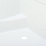 Varia Subway 30 in. x 60 in x 76 in. 4 -pc AcrylX Acrylic Finished Shower Stall w/Right Drain & Left Seat in White