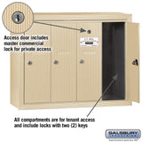 3500 Series Sandstone Surface-Mounted Private Vertical Mailbox with 4 Doors - Super Arbor