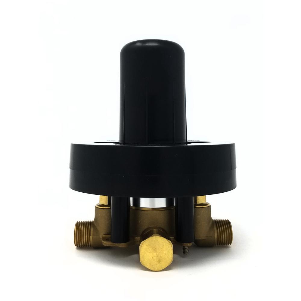 Hotel De Ville Single Handle 1-Spray Square Tub and Shower Faucet in Brushed Nickel Valve Included - Super Arbor