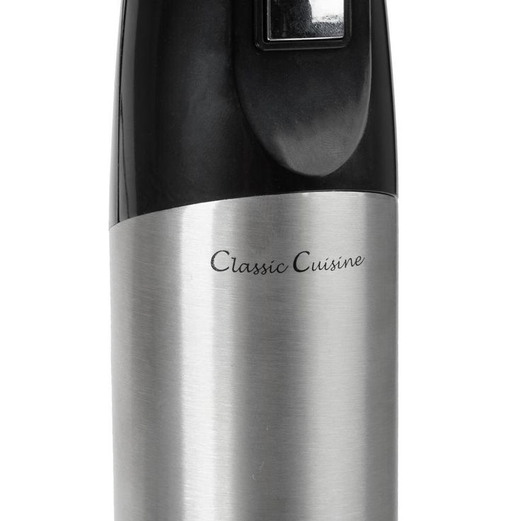 6-Speed 4-in-1 Black Immersion Blender with Chopper and Whisk Attachment