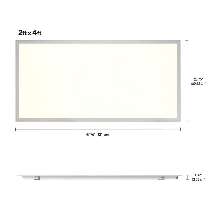 Commercial Electric 2 ft. x 4 ft. 500 Watt Equivalent Integrated LED White Troffer Light 3 CCT with up to 5500 Lumen Select