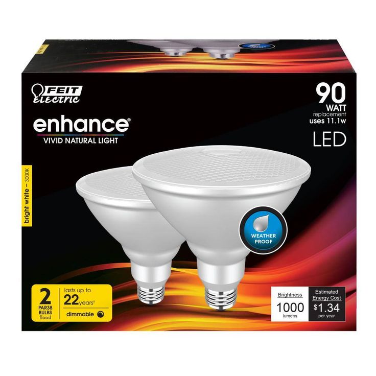Feit Electric 90W Equivalent PAR38 Dimmable LED Cold Start Weatherproof Light Bulb, Warm White 3000K (12-Pack)