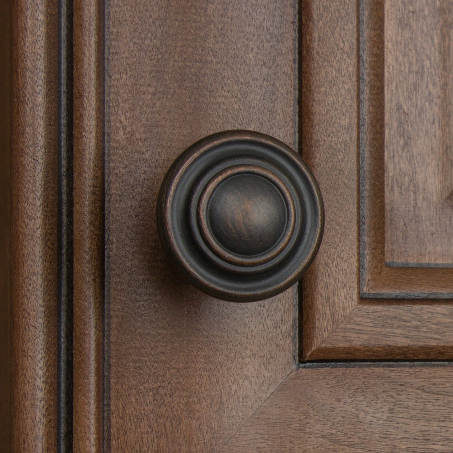 GlideRite 1.25 in. Classic Round Ring Cabinet Knobs, Oil Rubbed Bronze, Pack of 10