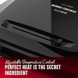8 Serving Removable Plate Electric Indoor Grill and Panini Press, Black